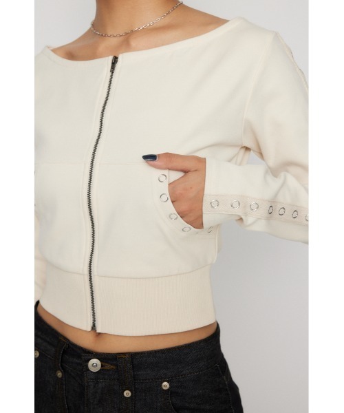 LAGUA GEM（ラグアジェム） tシャツ EYELET ZIP CUT トップス