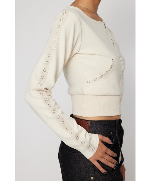 LAGUA GEM（ラグアジェム） tシャツ EYELET ZIP CUT トップス