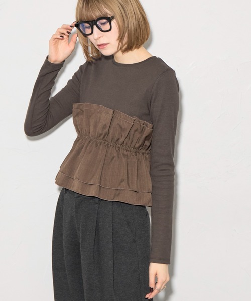 leimn tシャツ ビスチェ風レイヤードロンT レディース : ZOZOTOWN