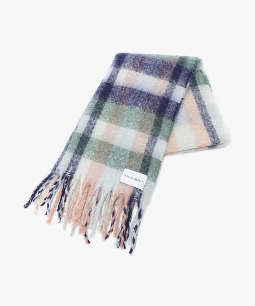 To b. by agnes マフラー ストール チェックワイドマフラー レディース