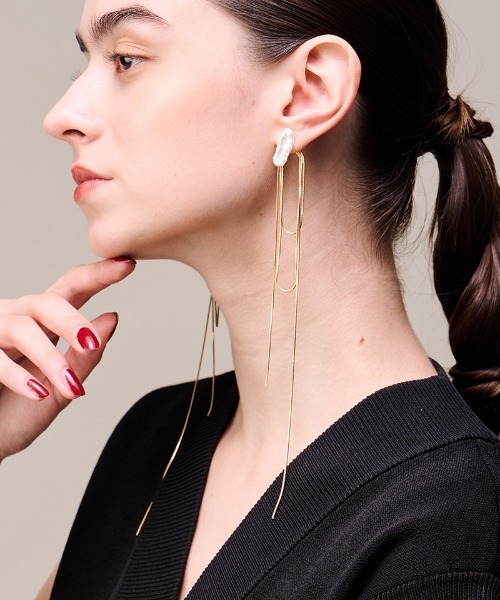 ピアス 2way淡水＆チェーンピアス レディース : ZOZOTOWN Yahoo!店