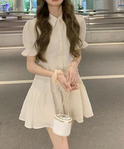 「Dream garden」 「YUGA」半袖ワンピース FREE オフホワイト レディース_画像8