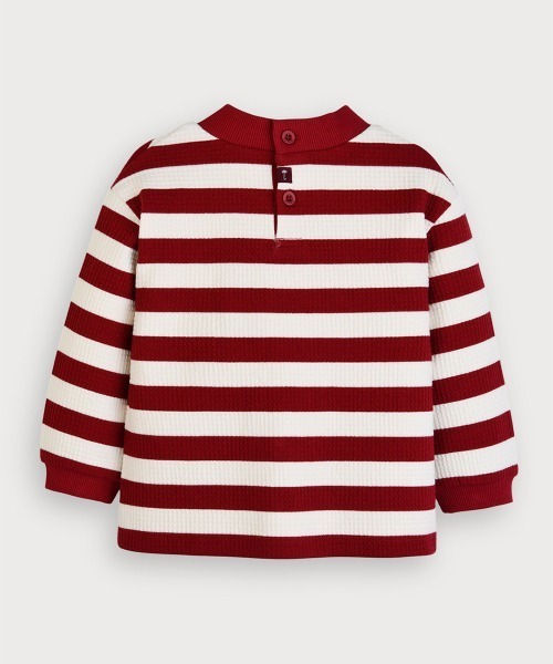 tシャツ 「SOFT＆」キャットカラーボーダー柄長袖Tシャツ キッズ 子供