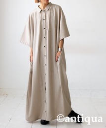 「antiqua」 半袖ワンピース P ブルー レディースの画像5