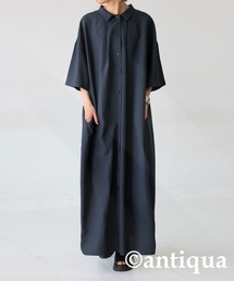 「antiqua」 半袖ワンピース P ブルー レディースの画像7