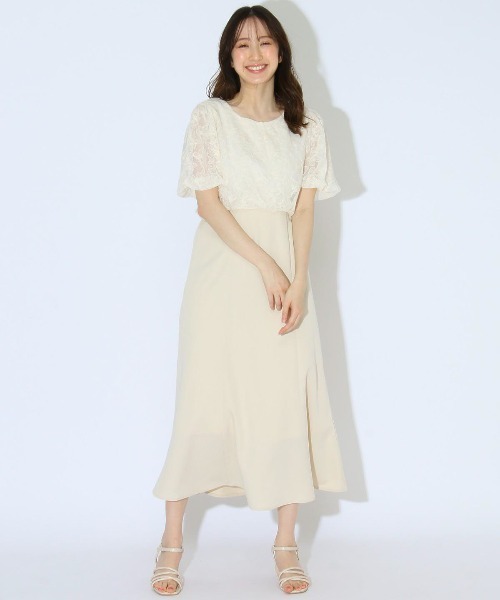 「WILLSELECTION」 ドッキングワンピース MEDIUM オフホワイト レディース_画像2