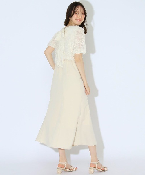 「WILLSELECTION」 ドッキングワンピース MEDIUM オフホワイト レディース_画像4