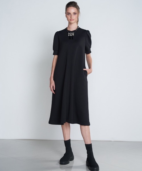 「DOUBLE STANDARD CLOTHING」 半袖ワンピース 36 グリーン レディース_画像3