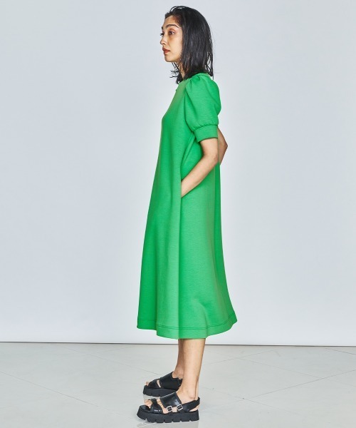 「DOUBLE STANDARD CLOTHING」 半袖ワンピース 36 グリーン レディース_画像4