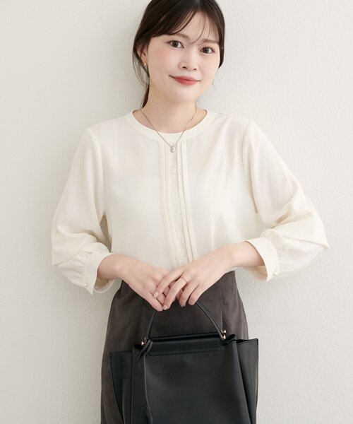 「natural couture」 長袖ブラウス FREE オフホワイト レディース_画像4