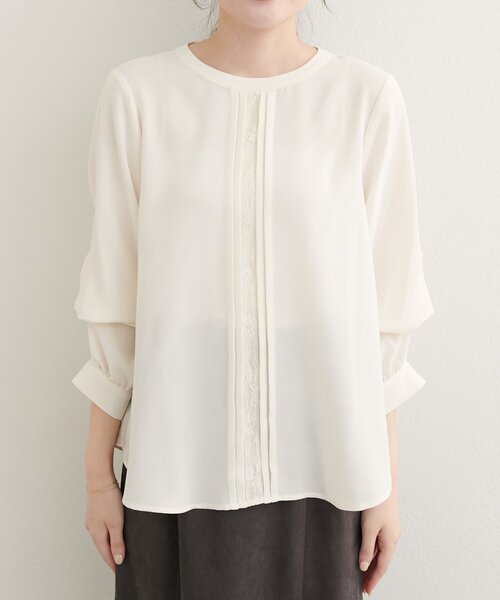 「natural couture」 長袖ブラウス FREE オフホワイト レディース_画像6