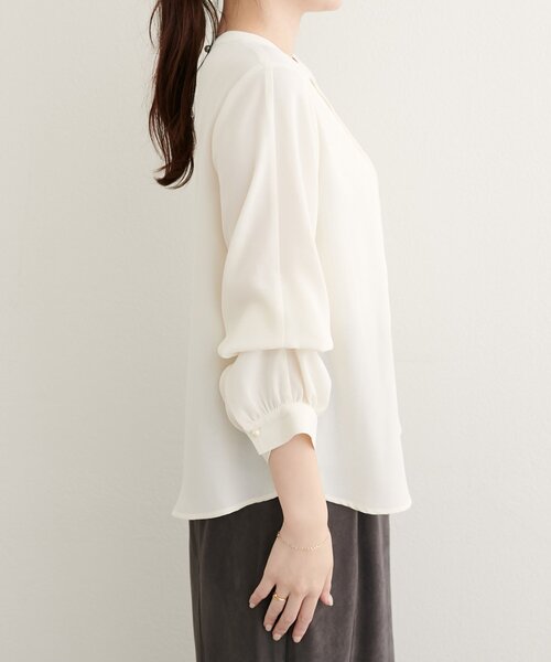 「natural couture」 長袖ブラウス FREE オフホワイト レディース_画像7