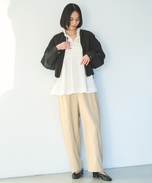 「UNFILO」 ナイロンブルゾン SMALL ブラック レディース_画像7