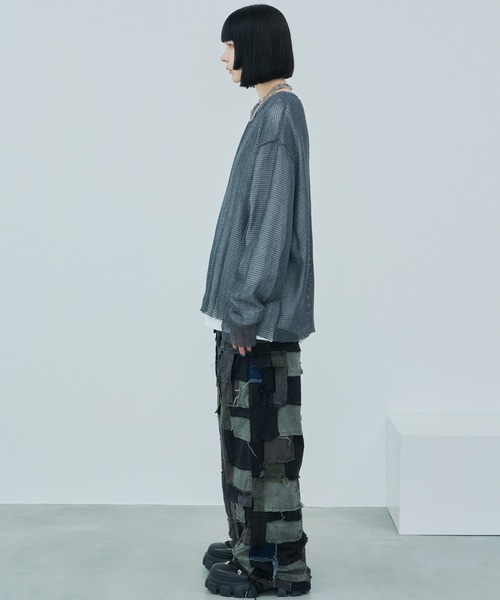 「AIVER」 長袖シャツ SMALL ダークグレー メンズ_画像2