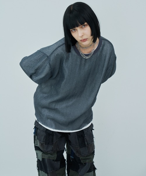 「AIVER」 長袖シャツ SMALL ダークグレー メンズ_画像8