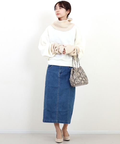 Aletta vita ネックウォーマー スヌード リブ編みネックウォーマー