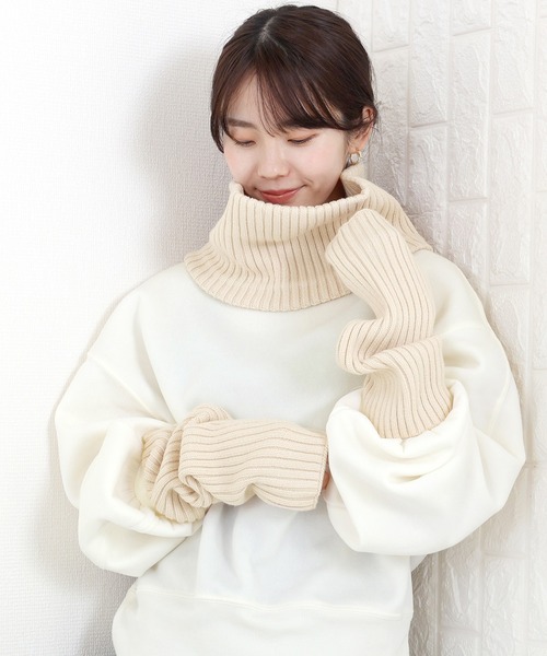 Aletta vita ネックウォーマー スヌード リブ編みネックウォーマー