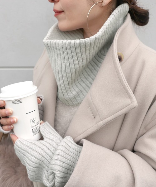 Aletta vita ネックウォーマー スヌード リブ編みネックウォーマー