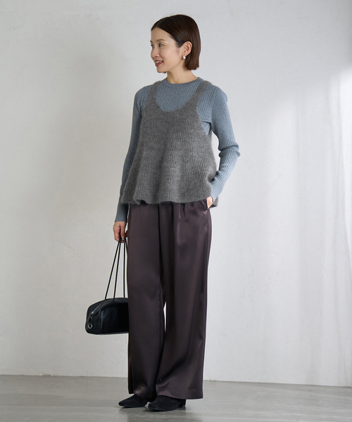 IENA（イエナ） ベスト ジレ 「WEB限定/追加」モヘヤミックスフレア