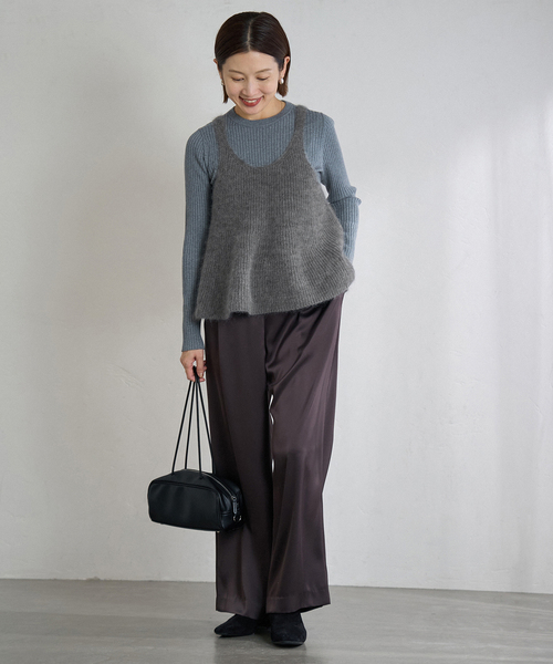 IENA（イエナ） ベスト ジレ 「WEB限定/追加」モヘヤミックスフレア