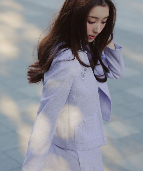 専用！！TOCCA ツイード ジャケット TOCCA（トッカ） ジャケット ノーカラージャケット FROST MIST TWEED
