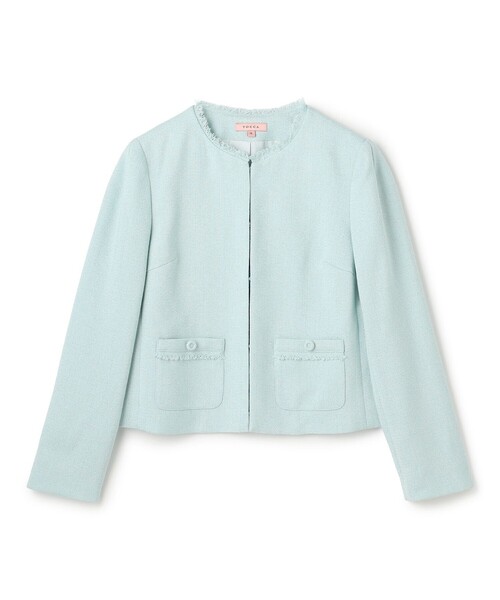 TOCCA（トッカ） ジャケット ノーカラージャケット FROST MIST TWEED