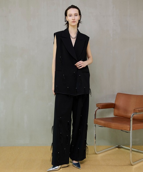 MAISON SPECIAL（メゾンスペシャル） パンツ Feather Tuck Pants