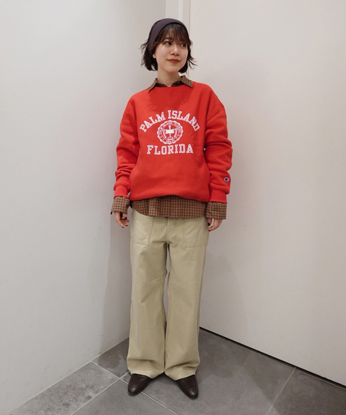 FRAMeWORK（フレームワーク） トレーナー スウェット Champion 別注