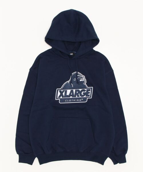 「XLARGE」 プルオーバーパーカー X-LARGE ネイビー メンズ_画像2