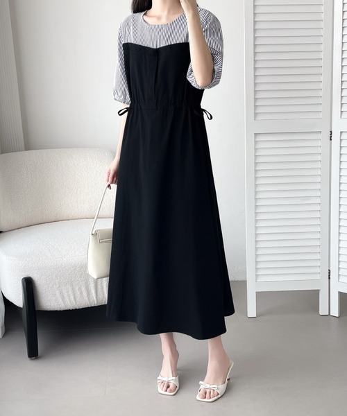 「ABITOKYO」 半袖ワンピース X-LARGE ブラック レディース_画像5