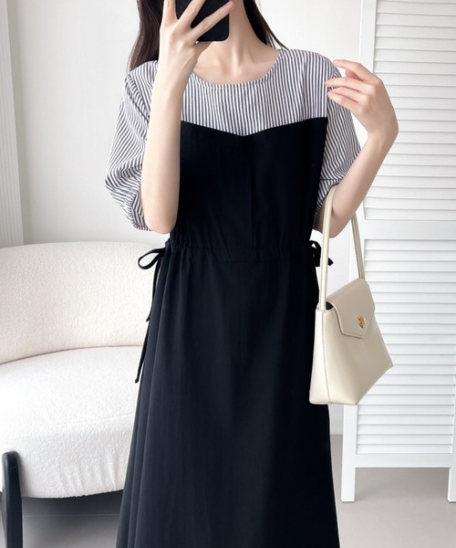 「ABITOKYO」 半袖ワンピース X-LARGE ブラック レディース_画像8