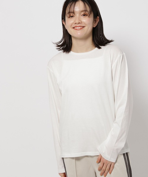 【新品未使用】CHIEKO+ 長袖バックラインカットソー ホワイト36 niko and…（ニコアンド） 長袖カットソー MEDIUM オフホワイト