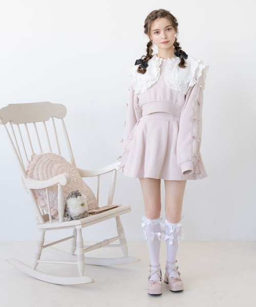 「DearMyLoveRose」 スウェットカットソー M-L ブラック レディース_画像2