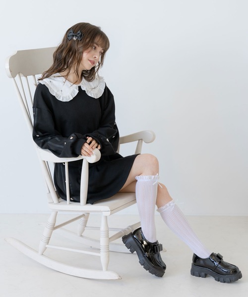 「DearMyLoveRose」 スウェットカットソー M-L ブラック レディース_画像3