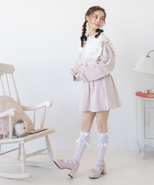 「DearMyLoveRose」 スウェットカットソー M-L ブラック レディース_画像5