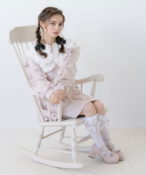 「DearMyLoveRose」 スウェットカットソー M-L ブラック レディース_画像6