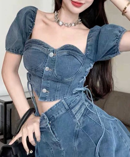 「SPIGA」 セットアップ FREE ブルー レディース_画像2