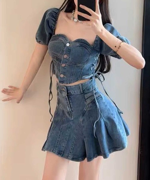 「SPIGA」 セットアップ FREE ブルー レディース_画像3