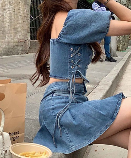 「SPIGA」 セットアップ FREE ブルー レディース_画像7