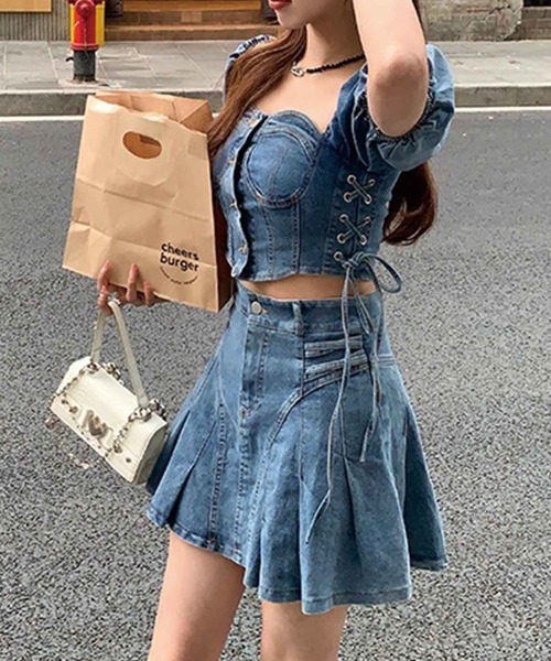 「SPIGA」 セットアップ FREE ブルー レディース_画像9