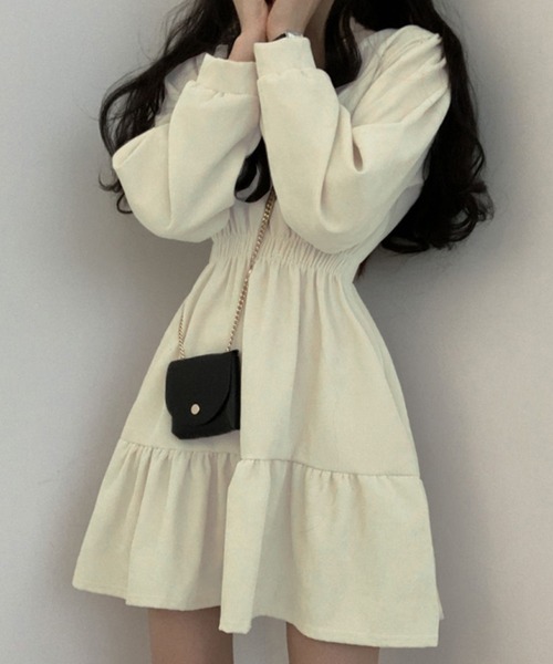 「DAY CLOSET」 長袖ワンピース L ワイン レディース_画像3