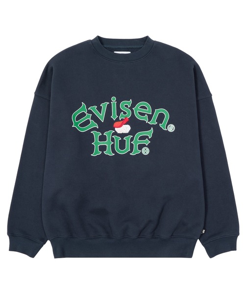 HUF（ハフ） トレーナー スウェット HUF X EVISEN SUSHI CREW FLEECE