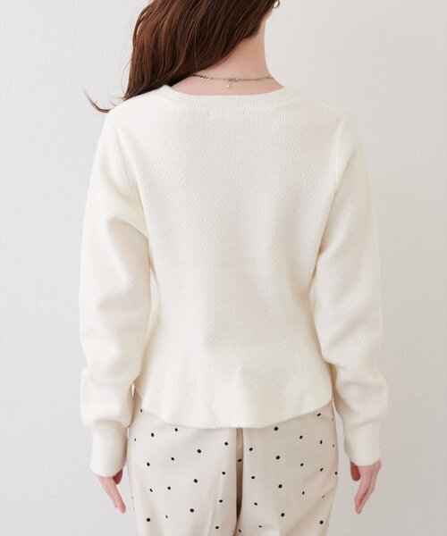 natural couture ニット セーター ラメペプラムニット レディース
