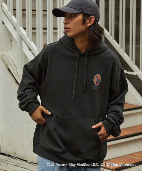 「MONO-MART」 プルオーバーパーカー L スミクロ メンズ_画像2