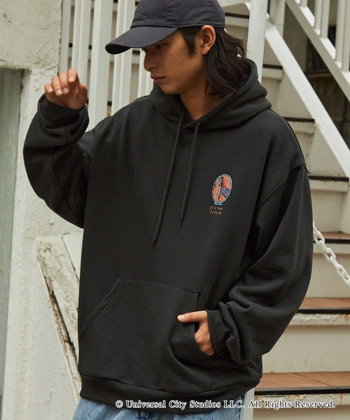 「MONO-MART」 プルオーバーパーカー L スミクロ メンズ_画像4