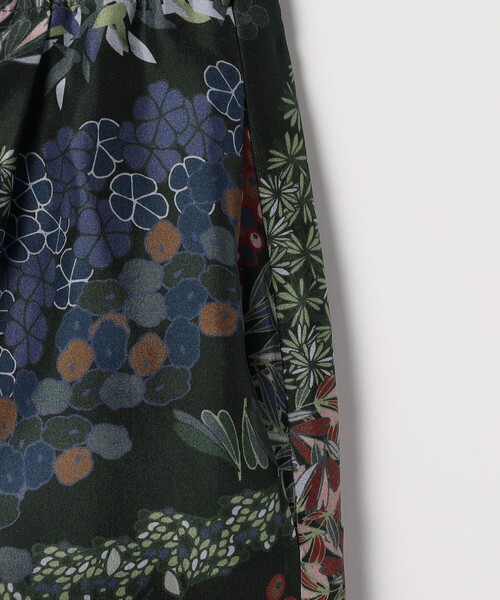 CABaN（キャバン） スカート FLOWER RIVERプリント タックロング