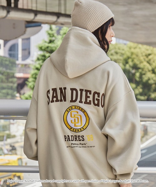 「MONO-MART」 「mlb」プルオーバーパーカー S ダークブラウン メンズ_画像9