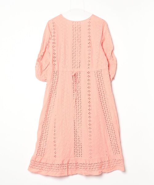 「Rose Tiara」 半袖ワンピース 42 オレンジ レディース_画像2