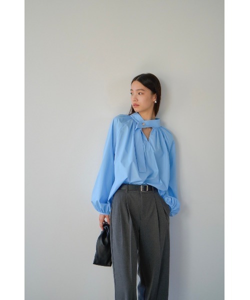 「DRWCYS」 長袖ブラウス FREE サックスブルー レディース_画像4