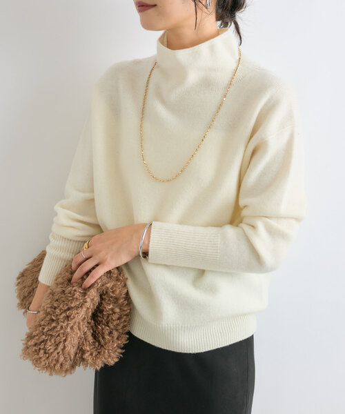「RIVE DROITE」 長袖ニット FREE オフホワイト レディース_画像2